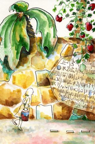 ilustracion Los viajes de Gulliver: La isla de los Hechiceros