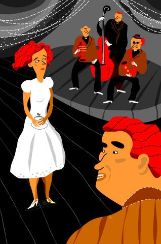 ilustracion La plaza del Diamante: Natalia y Quimet se conocen en el baile