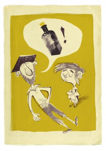 ilustracion La isla del tesoro: Jim se encuentra a Hands malherido