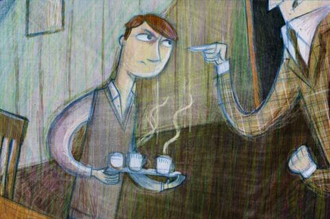 ilustracion La busca: Los cafés de la discordia