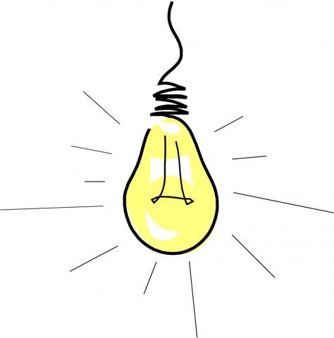 ilustracion Bombilla encendida