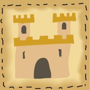 ilustracion Icono de castillo medieval