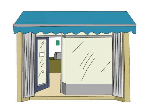 ilustracion Exterior de una tienda