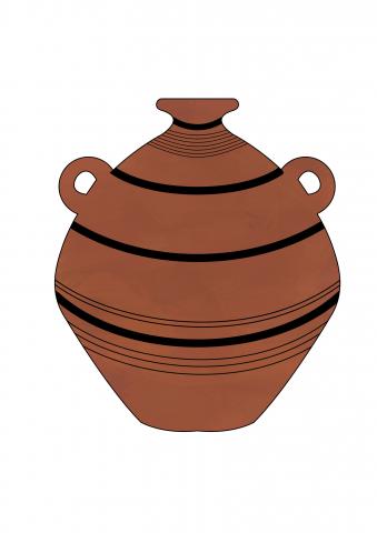 ilustracion Urna ibérica de orejetas perforadas, Museo de Jaen, Jaén 