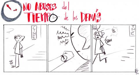 ilustracion Historieta sobre la importancia de la puntualidad