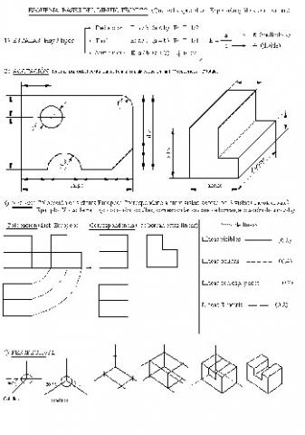 ilustracion Esquemas de dibujo técnico
