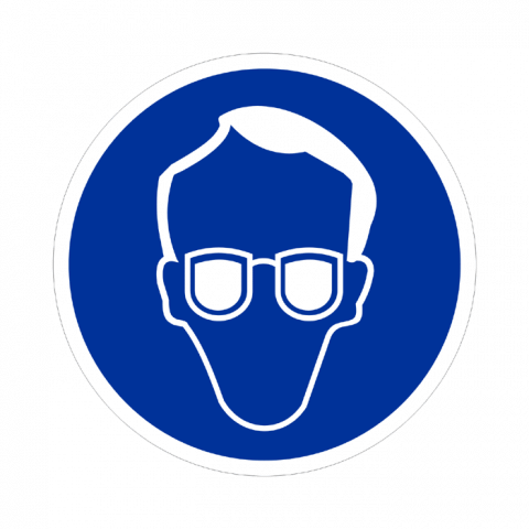 ilustracion Uso obligatorio de gafas protectoras
