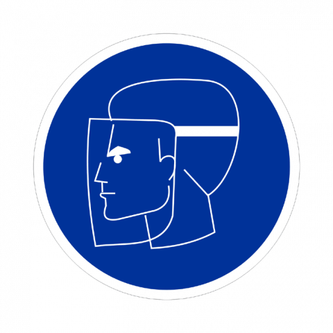 ilustracion Uso obligatorio de protector facial