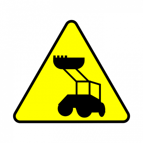 ilustracion Peligro: Maquinaria pesada