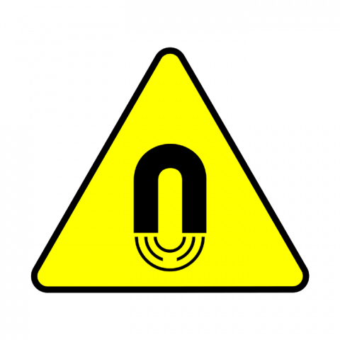 ilustracion Peligro: Campo magnético intenso