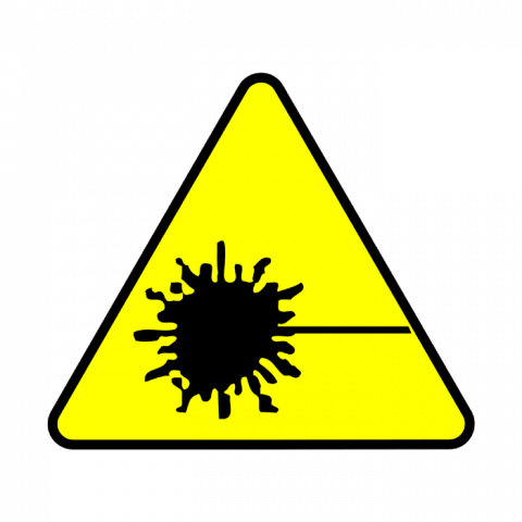 ilustracion Peligro: Radiaciones láser