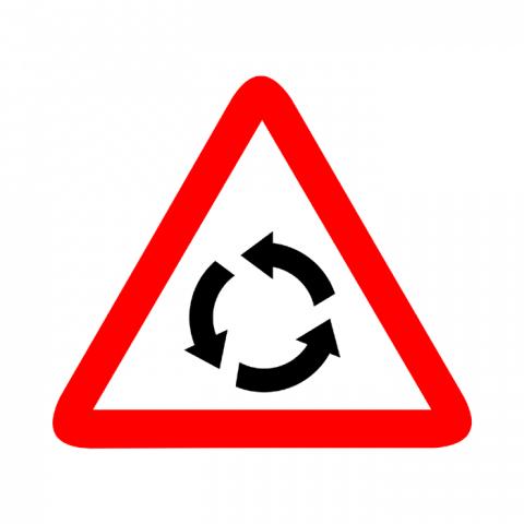 ilustracion Peligro: Intersección con circulación giratoria