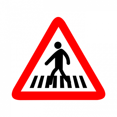 ilustracion Peligro: Paso para peatones