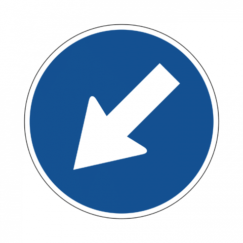 ilustracion Paso obligatorio: Izquierda