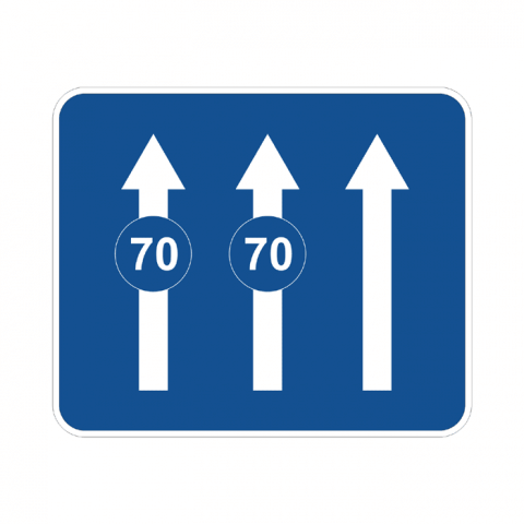 ilustracion Carriles obligatorios para tráfico lento y reservados para tráfico lento
