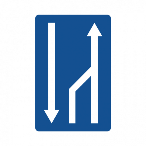 ilustracion Final de carril destinado a la circulación en calzada de doble sentido (2)