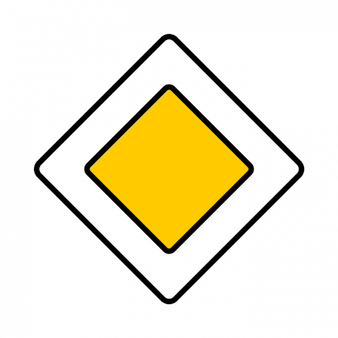 ilustracion Calzada con prioridad