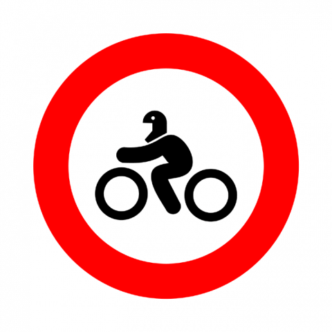 ilustracion Entrada prohibida a motocicletas