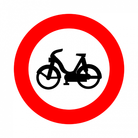ilustracion Entrada prohibida a ciclomotores
