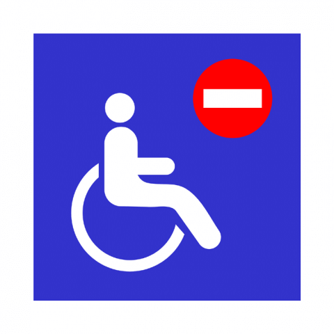 ilustracion No accesible a discapacitados