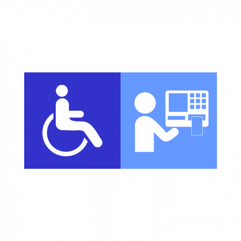 ilustracion Cajeros automáticos accesibles a discapacitados