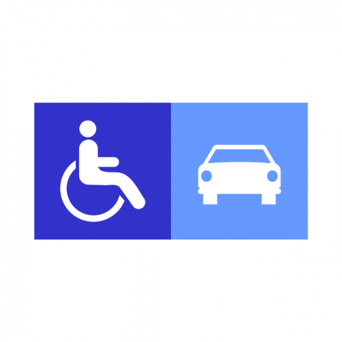 ilustracion Descenso de vehículos accesible a discapacitados