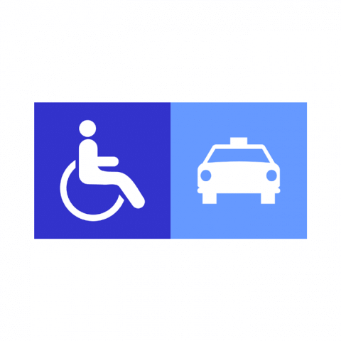 ilustracion Zona de Taxis accesible a discapacitados