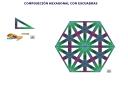 Composición hexagonal con escuadras