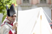 image Recreación de la Guerra de la Independencia en Segovia: Soldado de las tropas del primer regimiento de Carlos IV