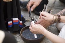 image Recreación de la Guerra de la Independencia en Segovia: Tropas napoleónicas preparando munición para el combate