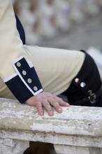 image Recreación de la Guerra de la Independencia en Segovia: Detalle de un soldado de las tropas napoleónicas descansando