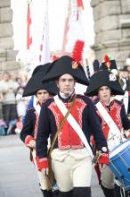 image Recreación de la Guerra de la Independencia en Segovia: Enfrentamiento de tropas españolas, napoleónicas y civiles junto al Acueducto de Segovia