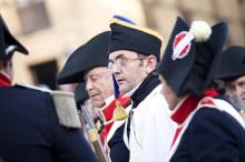 image Recreación de la Guerra de la Independencia en Segovia: Tropas napoleónicas preparadas para el combate