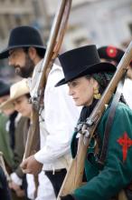image Recreación de la Guerra de la Independencia en Segovia: Civiles gallegos organizados militarmente para defender Segovia de las tropas napoleónicas