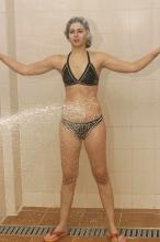 image Chorros a presión: posición frontal abdomen movimiento circular