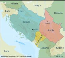 ilustracion Región de Yugoslavia en 1941: la partición nazi 