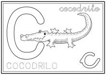 ilustracion Letra C: cocodrilo