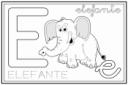 ilustracion Letra E: elefante