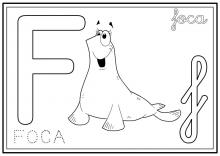 ilustracion Letra F: foca