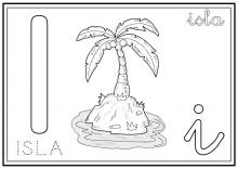 ilustracion Letra I: isla