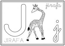 ilustracion Letra J: jirafa