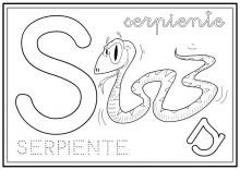 ilustracion Letra S: serpiente
