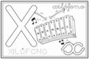 ilustracion Letra X: xilófono