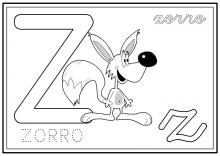 ilustracion Letra Z: zorro