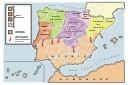 ilustracion Mapa de la expansión de los reinos cristianos por la Península Ibérica en el s. XII