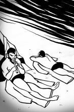 ilustracion El extranjero: Los árabes toman el sol