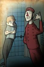 ilustracion El guardián entre el centeno: Vuelta al hotel