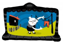 ilustracion La camisa: Haciendo la colada