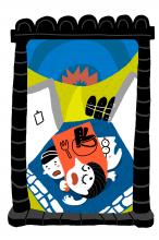 ilustracion La camisa: Cae el satélite y explota