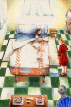 ilustracion Diez negritos: La mujer de Rogers muere mientras duerme